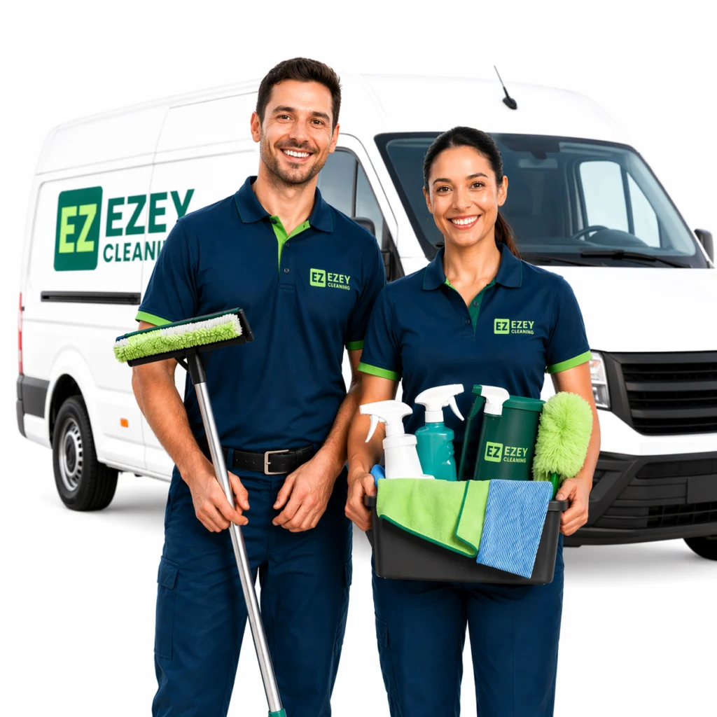EZEY Cleaning brand image with its service van